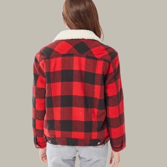 Love Tree Red Buffalo Plaid Jacket Sz L NWOT - Picture 9 of 11
